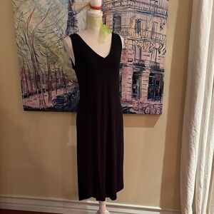 Cotton Black Sleeveless Dress